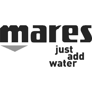 This picture shows the mares logo. We use Mares for our dive center Gili Meno to do diving Gili Meno.