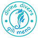 This picture shows a Divine Divers logo. The picture is featured by your Gili Meno dive center Divine Divers. Diving Gili Islands for beginners and experts. Fun Diving and courses and introduction dives. Accommodation and healthy restaurant on Gili Meno.